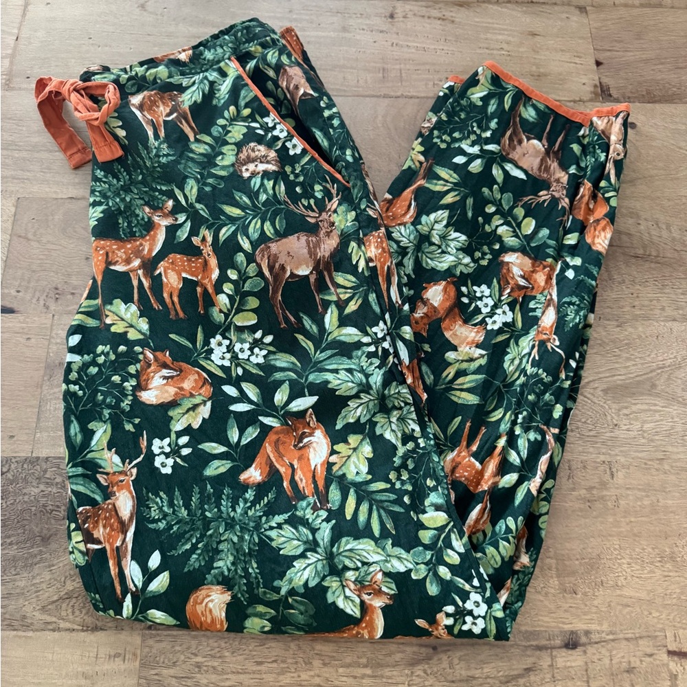 Cyberjammies Green Floral Forrest Woodland Print Pyjama bottom